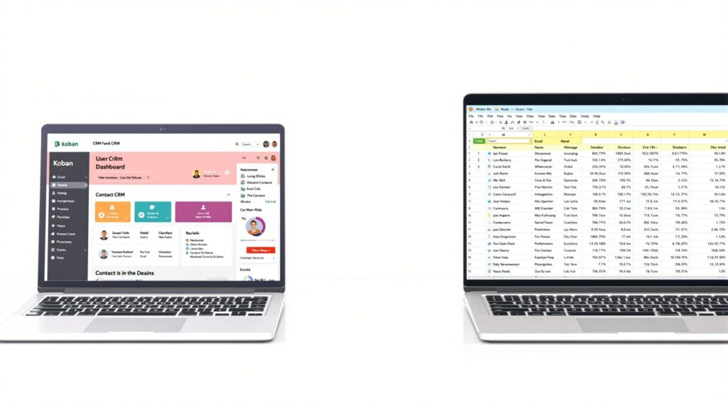 Koban vs Excel : le match décisif pour gérer vos contacts